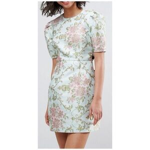 ASOS  Short Sleeve Historical
Jacquard Dress
